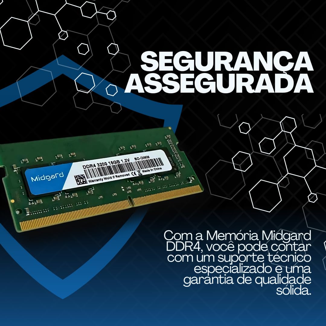 Memoria Midgard 16GB (1X16GB) DDR4 SODIMM 3200MHZ CL22 1,2V Para